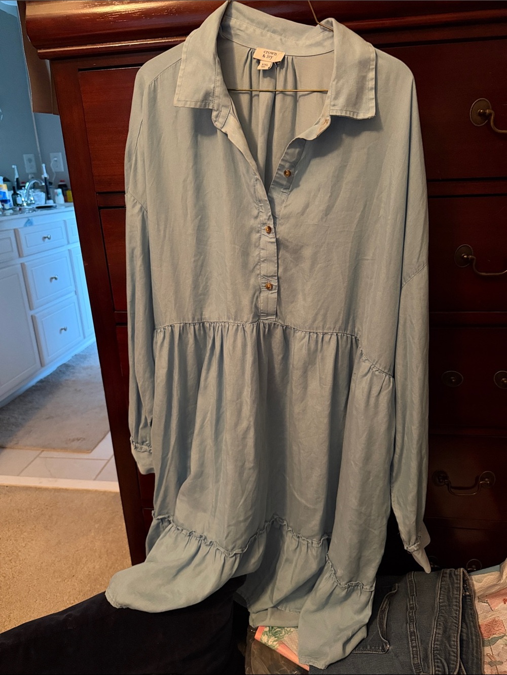 Crown & Ivy Babydoll Shirt Dress
